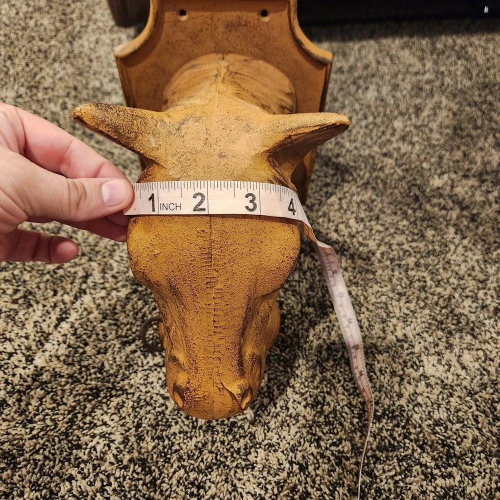 Cast iron horse head bell. Vintage equestrian decor.